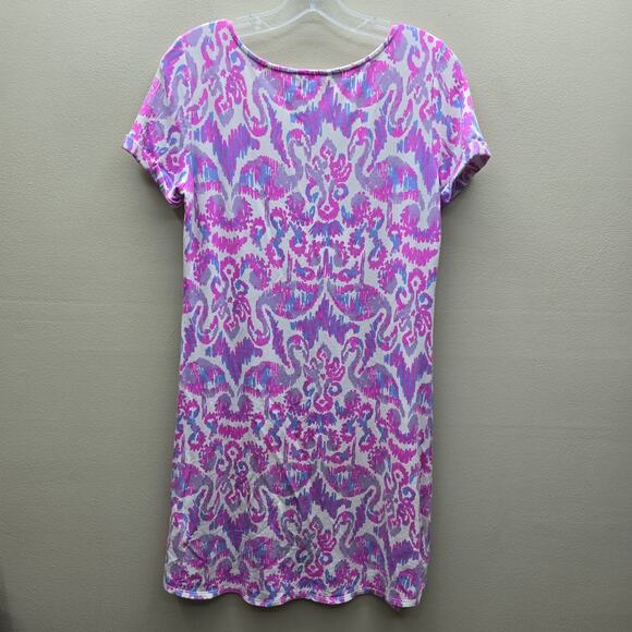 Lilly Pulitzer French Terry Tammy Flamingo Dress Purple & Pink Size Small - Picture 2 of 6